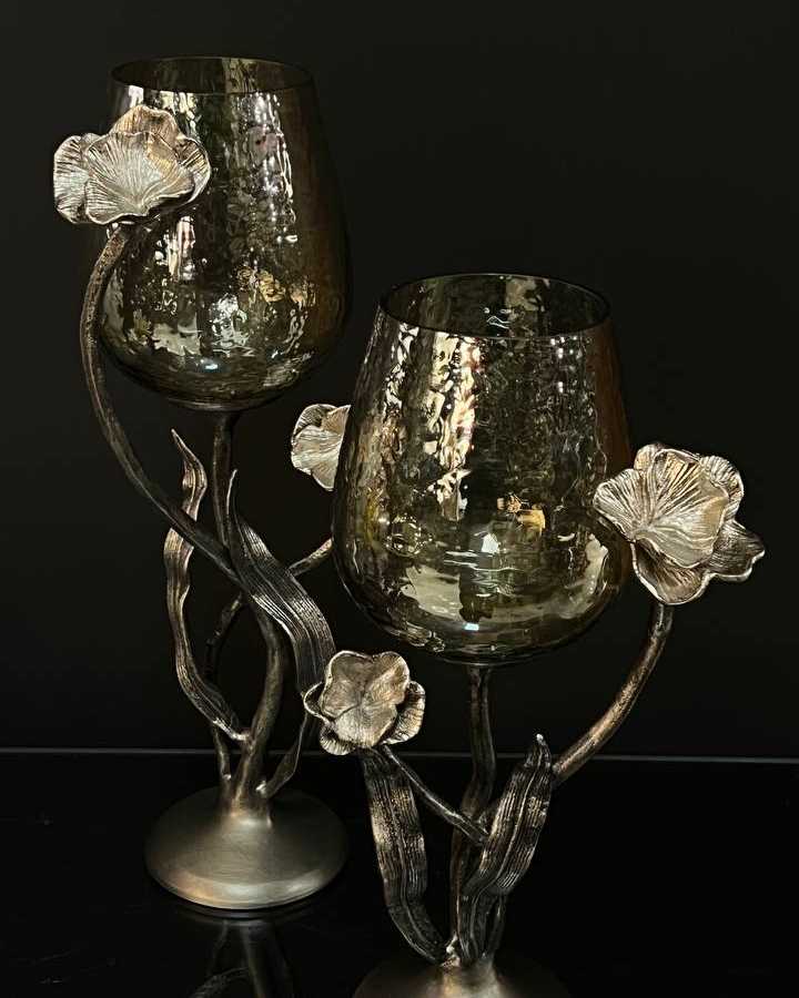 2flower candlestick شمعدان دکوراتیو کد CH-09