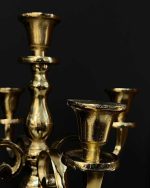 شمعدان پنج شعله دکوراتیو کد CH-12 زاویه نزدیک