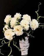 گل صدتومانی وارداتی کرم گلدان