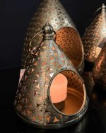 جاشمعی برنجی کد CH-19 طلایی تکی از بغل