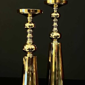 شمعدان آبکاری شده کد CH-15 از جلو