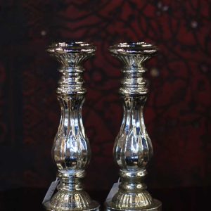 شمعدان شیشه‌ای با طرح وینتیج